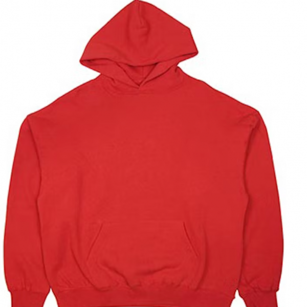 Fear of God Essentials Graphic Pullover Hoodie Red